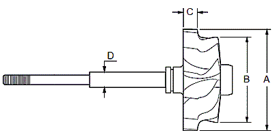 Wałek turbosprężarki